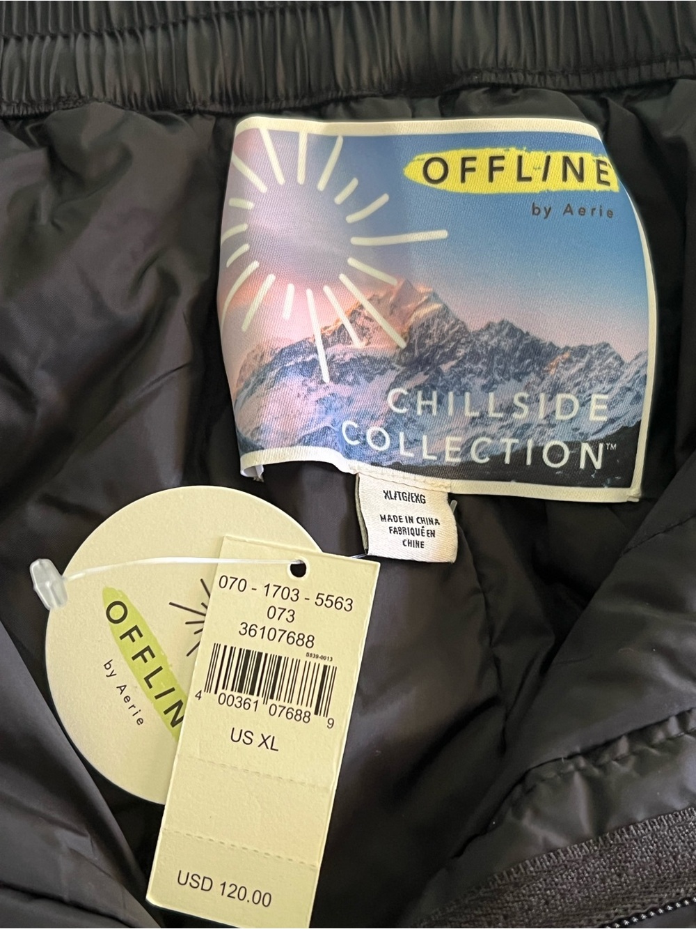 OFFLINE by Aerie ‘CHILLSIDE COLLECTION’ Black Outdoor Snow Pants